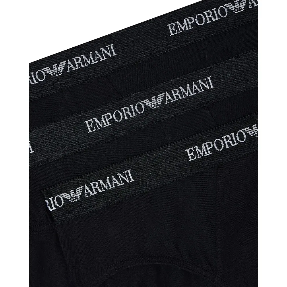 Мужские трусы-слипы с принтом Emporio armani, Black — фото 4