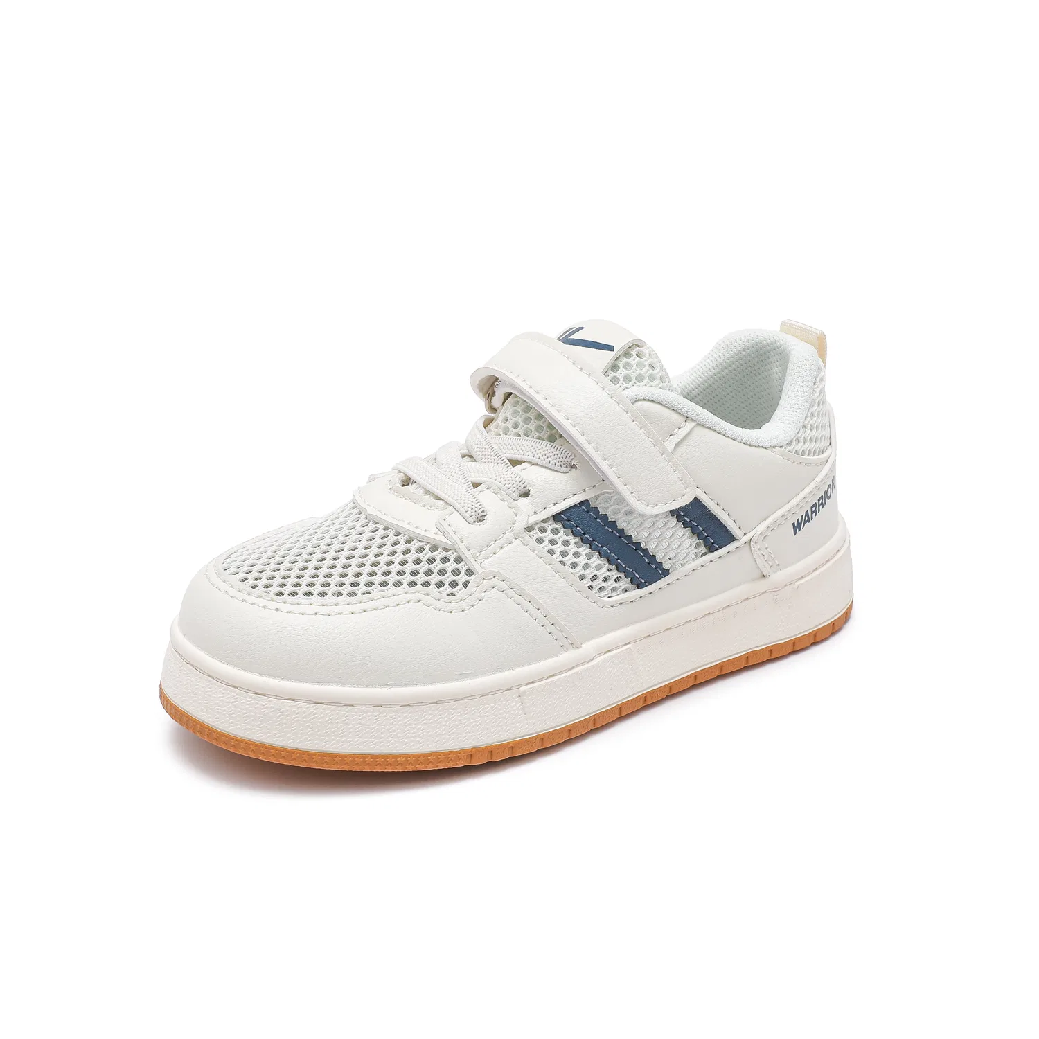 Детские кеды для скейтбординга с сетчатым верхом, Beige Blue, WARRIOR