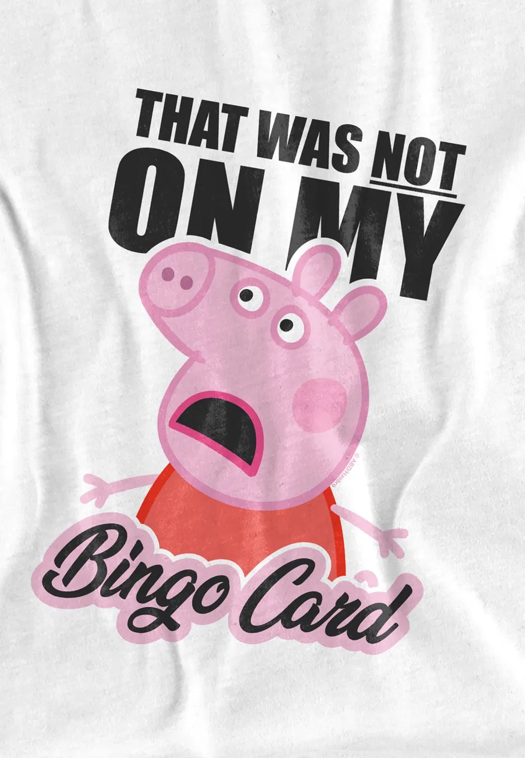 Детская футболка с принтом Peppa Pig Bingo Card Hasbro, White — фото 2