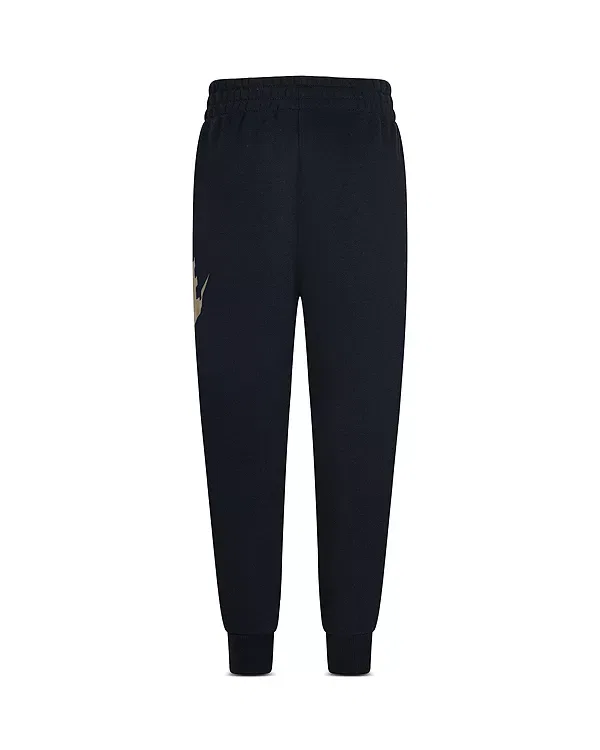 Детские брюки для мальчиков из флиса с резинкой Sportswear Club Nike, Black/Metallic Gold — фото 3
