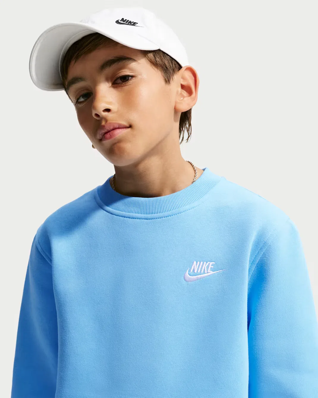 Толстовка для детей постарше Nike Sportswear Club Fleece, Football Blue/White — фото 3