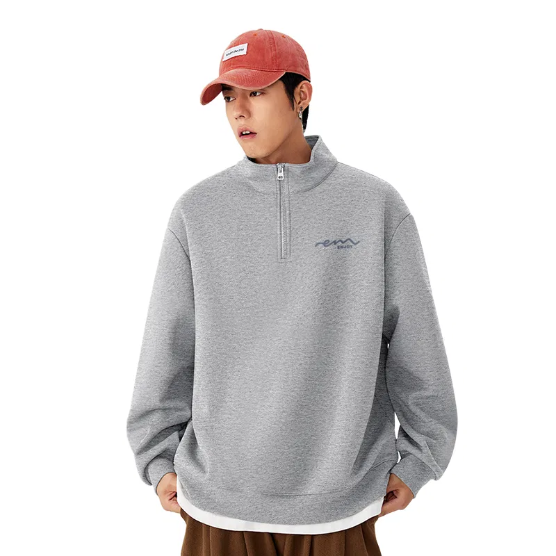 Детский свитшот с начесом MINISO, Heather Gray — фото 4