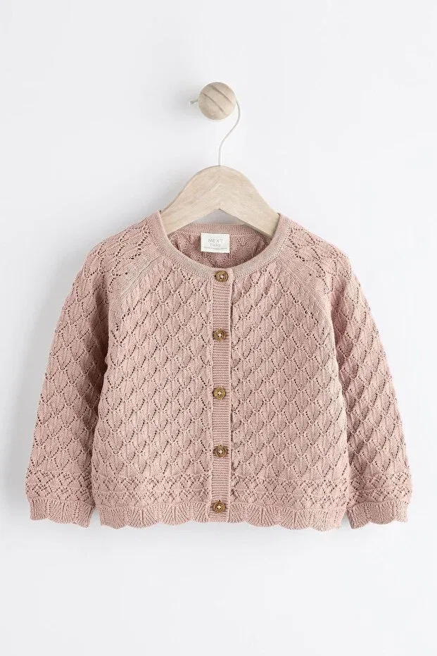 Детский кардиган для девочек с длинным рукавом Next Baby, Pink
