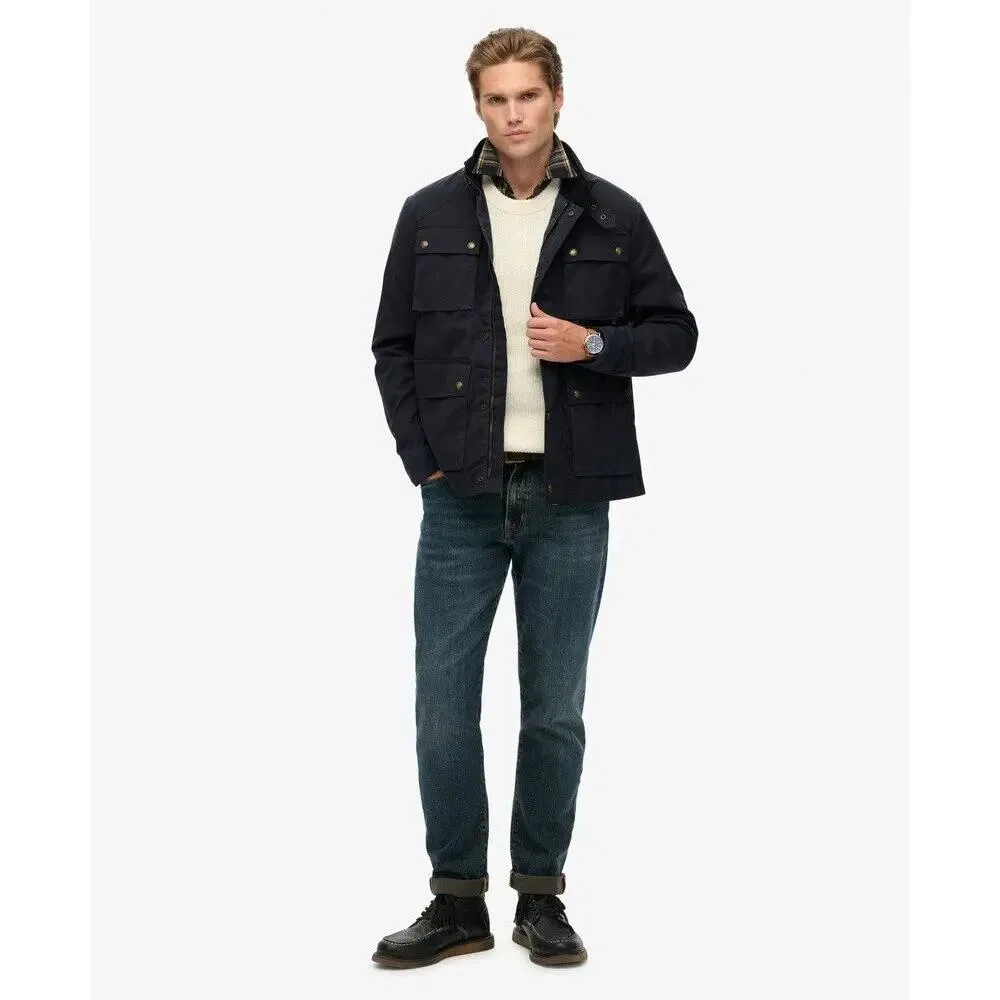 Мужская куртка с принтом Racer Merchant Wax Superdry, Blau — фото 3