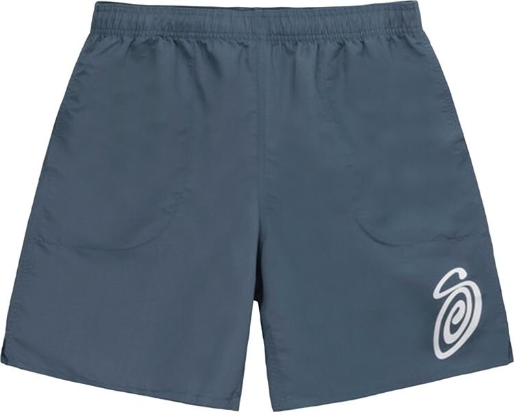 

Шорты Stussy Curly S Water Short 'Washed Navy', синий