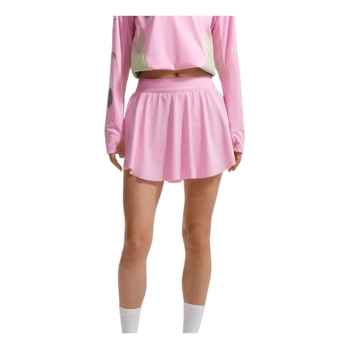 Женская юбка Swift Dri-Fit Running Skort 'Pink Rise Black llusion Green' Nike, Pink Rise/Black/Llusion Green