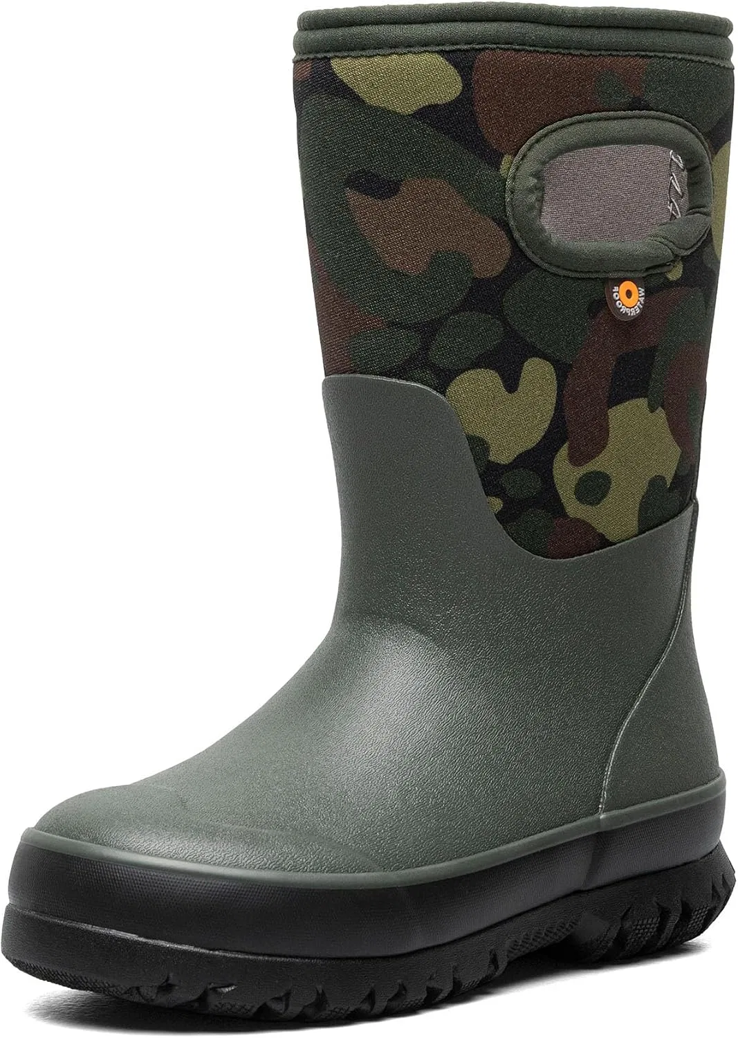 Детские дождевые сапоги для мальчиков утепленные BOGS Grasp, Bright Shapes Green Multi