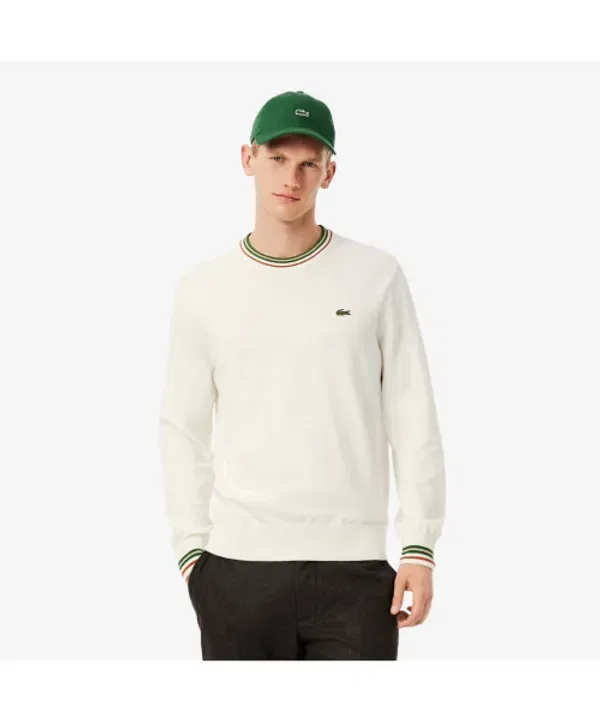 Свитер мужской хлопковый с круглым вырезом Lacoste, не указан