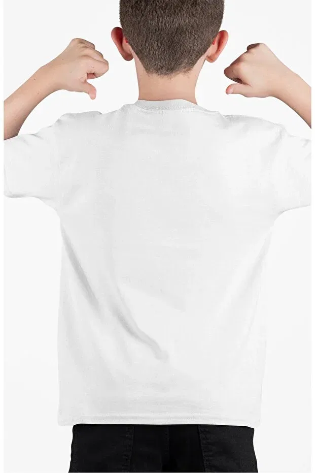 Детская футболка с принтом Vintage Saja Boys Printed Kids T-Shirt Fuddy Moda, White — фото 2