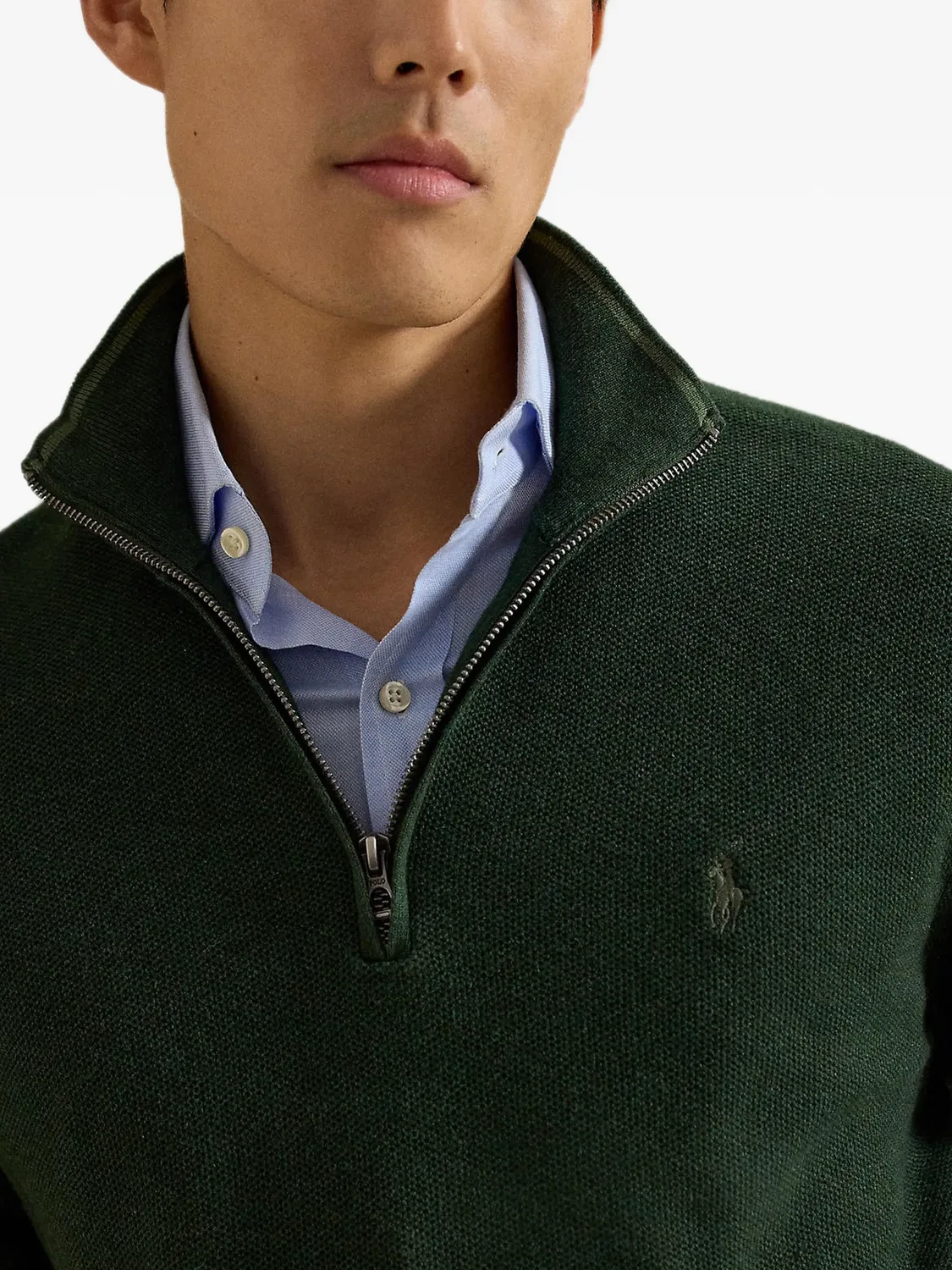 Джемпер на молнии Polo Ralph Lauren, зеленый — фото 4