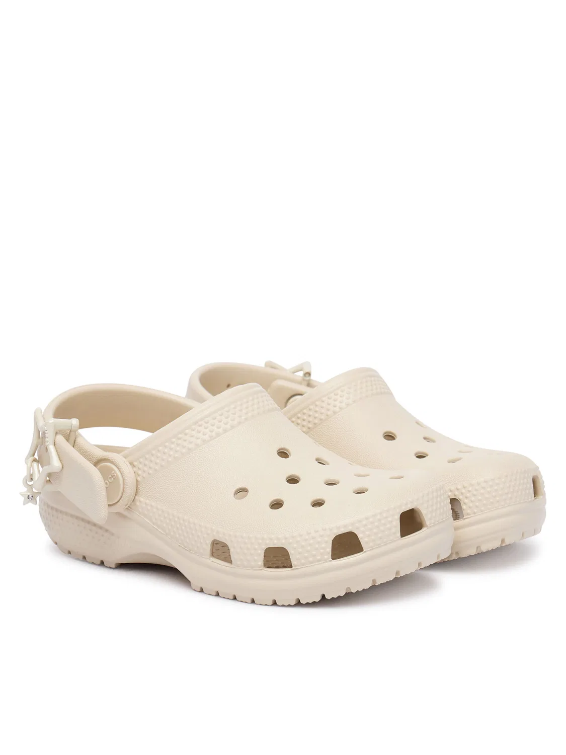 Шлепанцы для девочки Classic Star Buckle Clog Crocs, светло-бежевый — фото 2