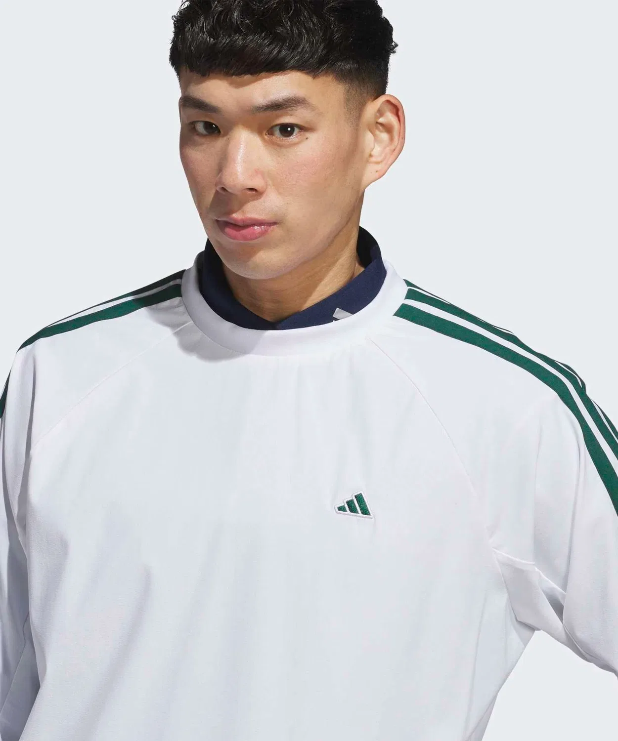 Мужская куртка-блузон с водоотталкивающим покрытием, модель 3-Stripes, Adidas, Белый — фото 3