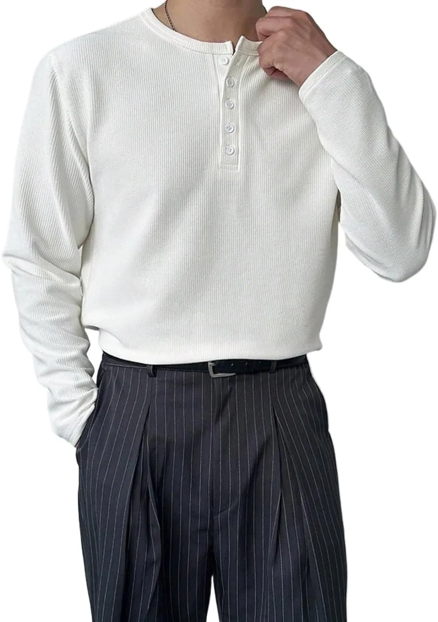 Мужская футболка с длинным рукавом Solid Color, White
