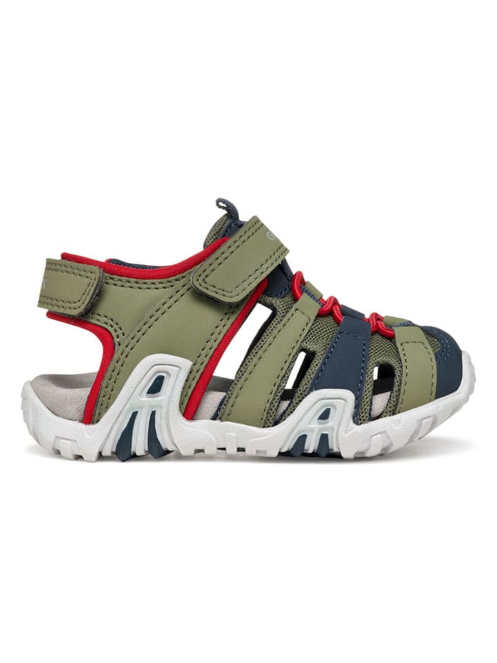 

Полусандалии Kraze Geox, цвет khaki/rot/dunkelblau