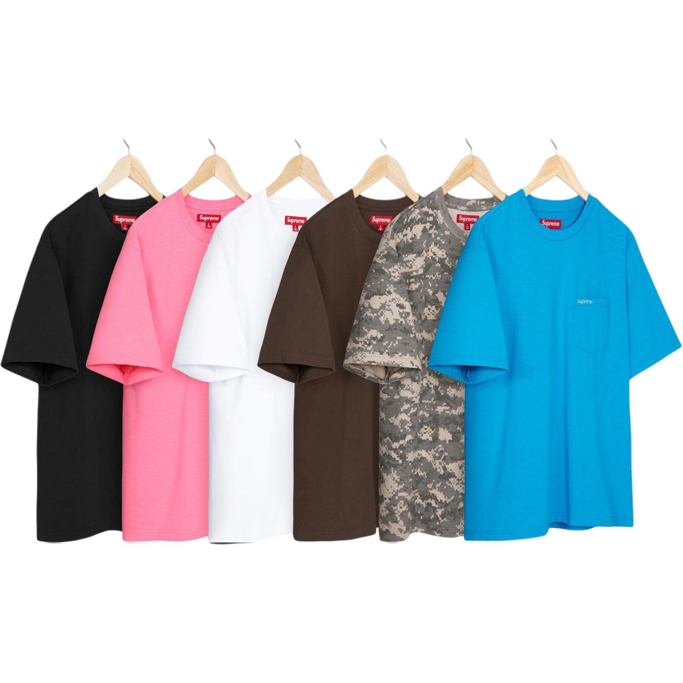 FW25 неделя 12 S/S карманная футболка T Shirt Unisex Supreme, белый — фото 3