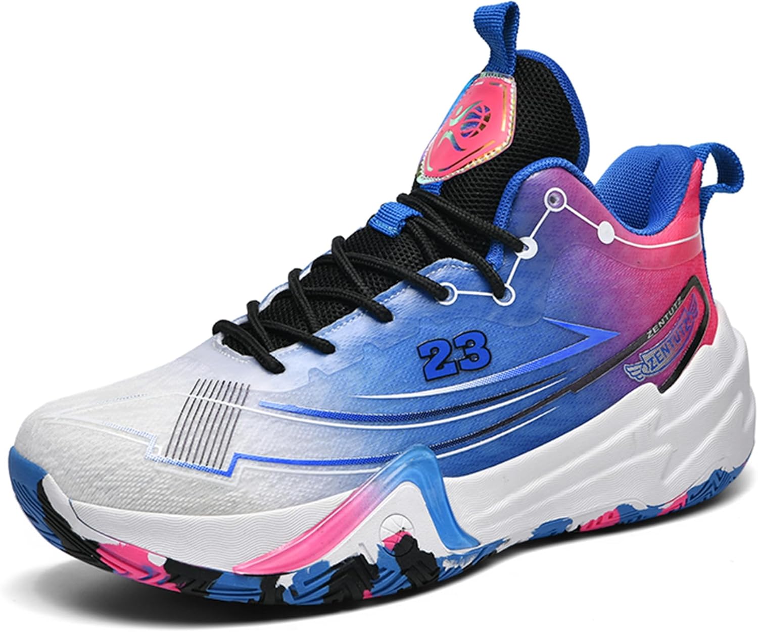 

Мужские баскетбольные кроссовки против скольжения, дышащие, стильные, для занятий спортом на улице Kniaiwx, фиолетовый