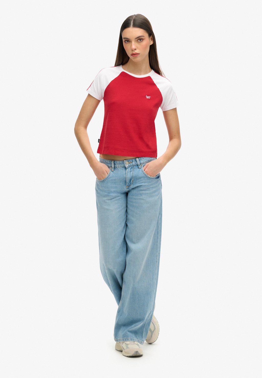 Расклешенные джинсы MID RISE BAGGY Superdry, светло-голубой — фото 2