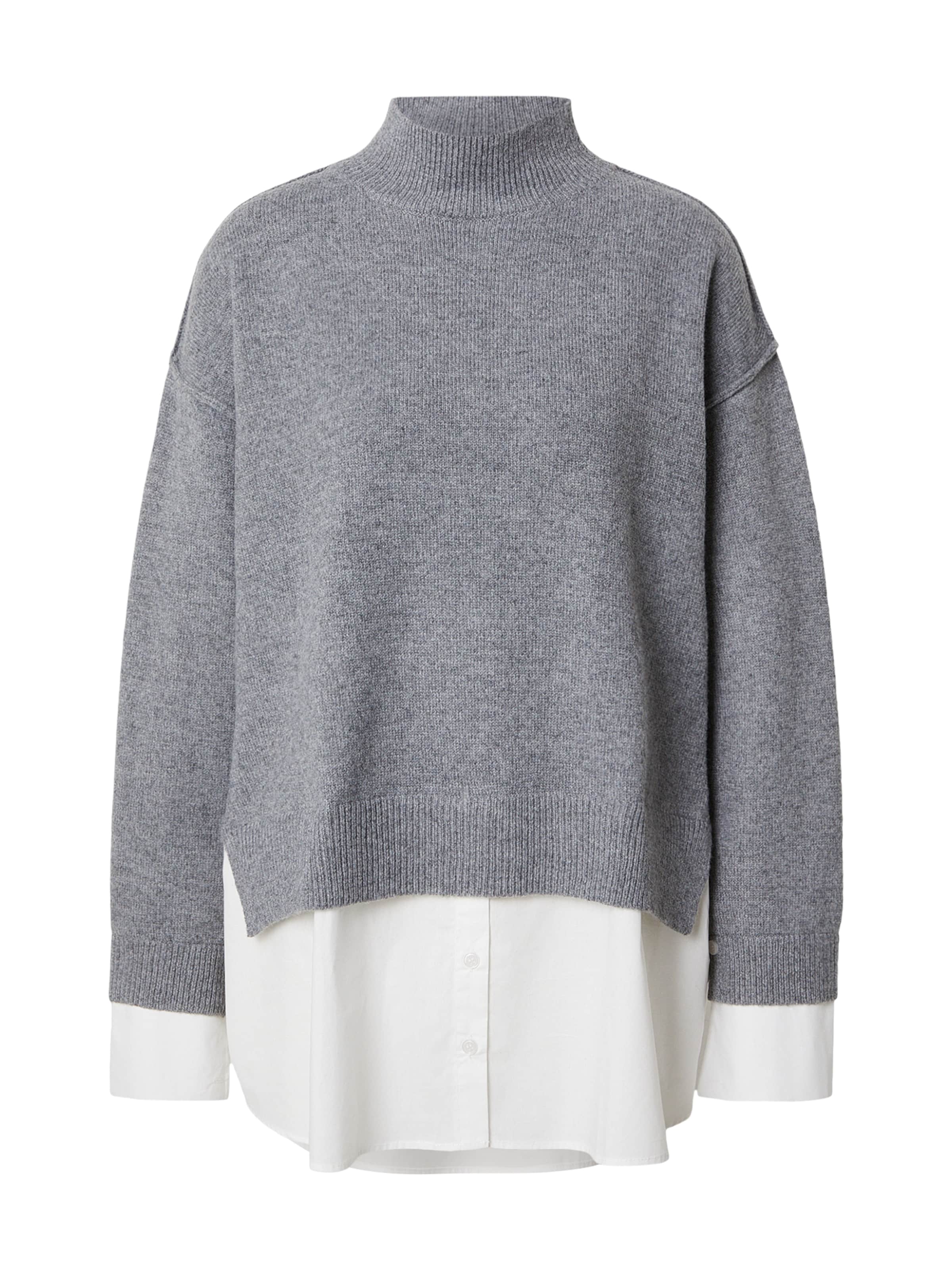 

ABOUT YOU Вязаное платье 'Tilda' в цвете Mottled Grey, White