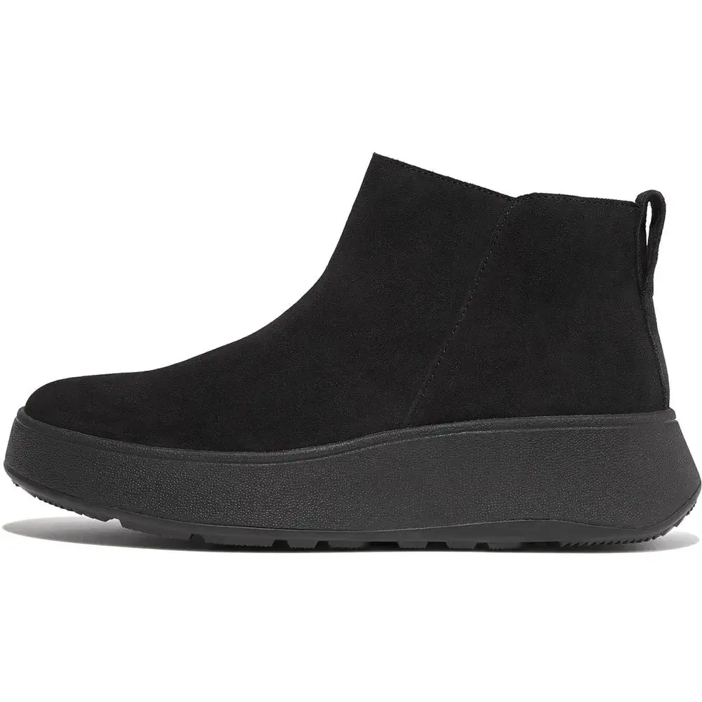 Ботинки Fitflop F-Mode Suede Flatform Zip Ankle, черный