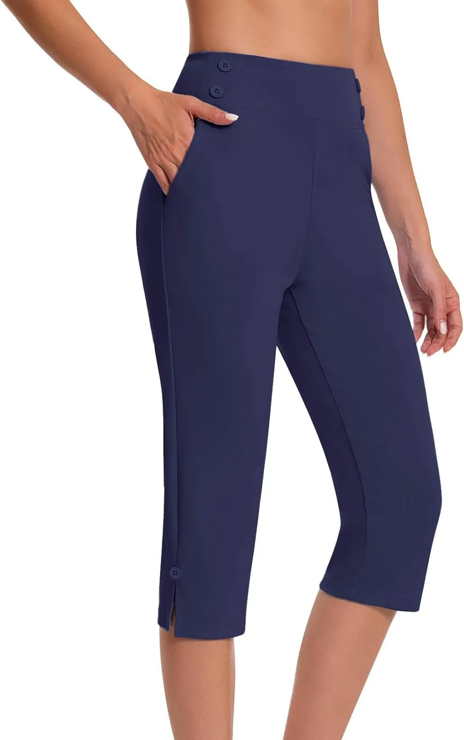 

Женские спортивные брюки с карманом и контролем живота, низкая посадка, Plus Size