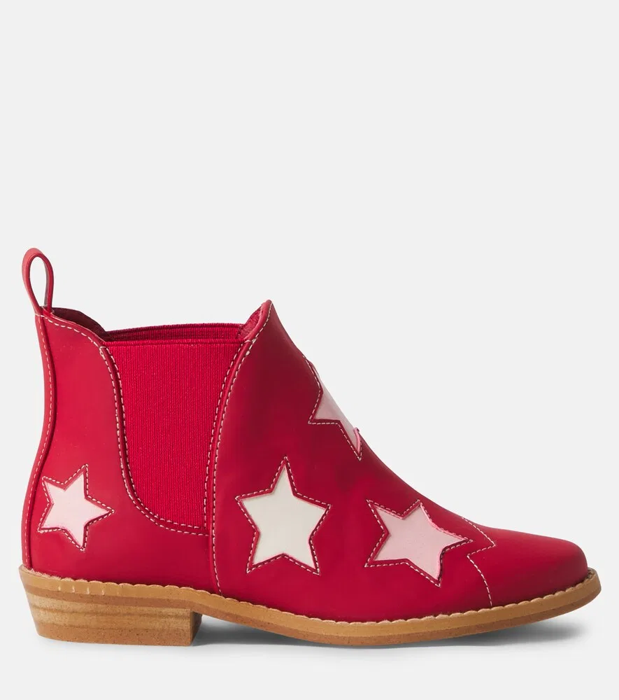 Ботинки с аппликациями Stella McCartney Kids, красный — фото 4