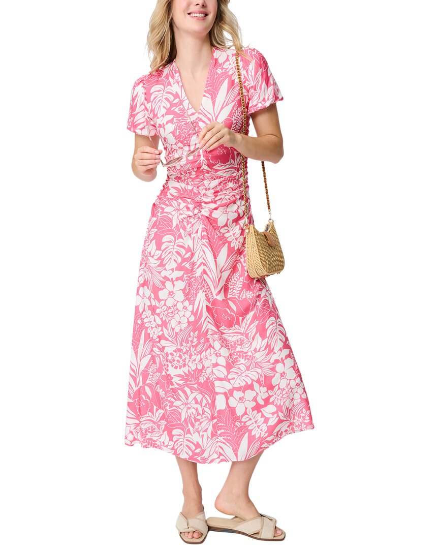 

Платье J.McLaughlin Fernanda из смесового шелка J.Mclaughlin, розовый/белый