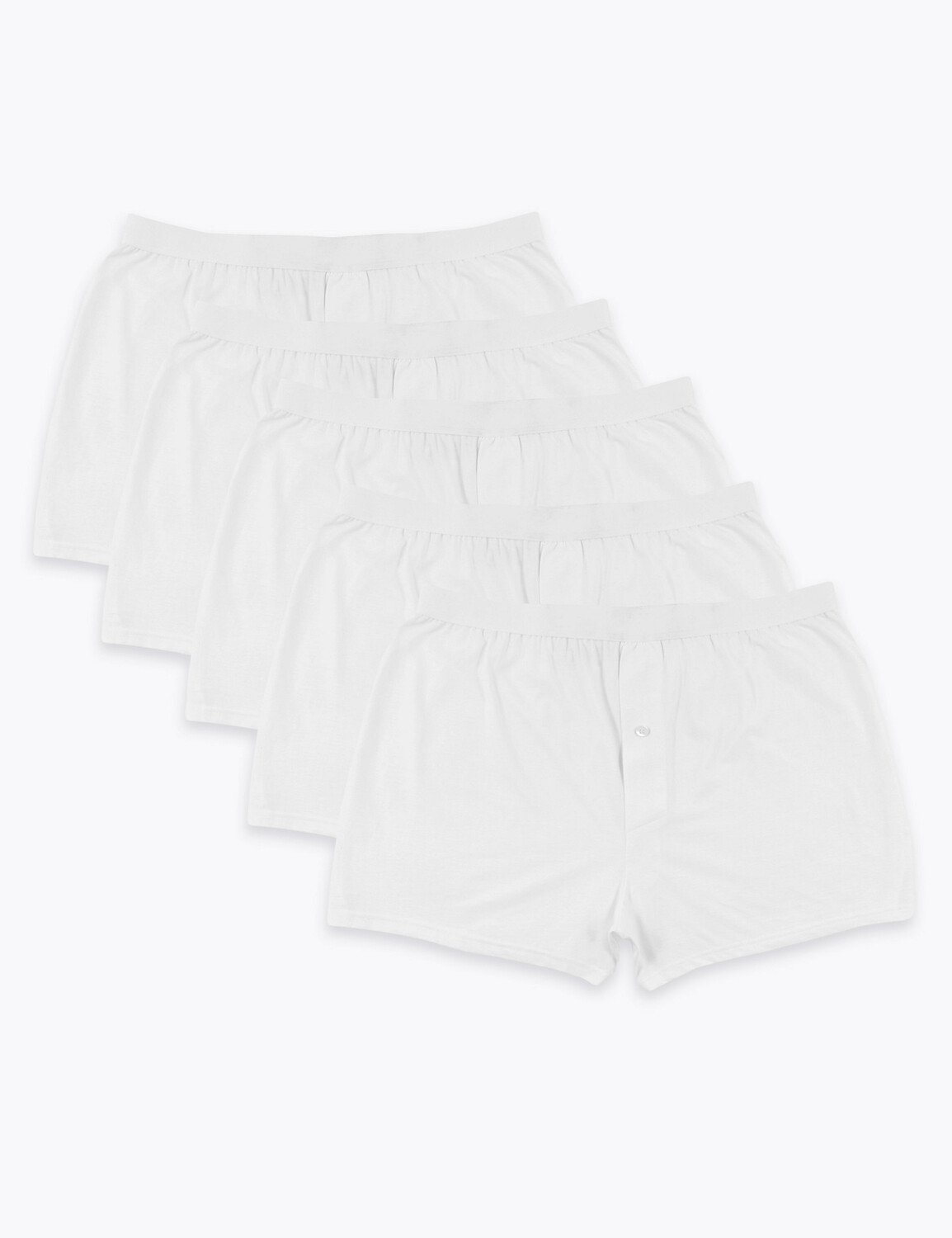 

5 пар боксеров из джерси Cool & Fresh из чистого хлопка Marks & Spencer, белый