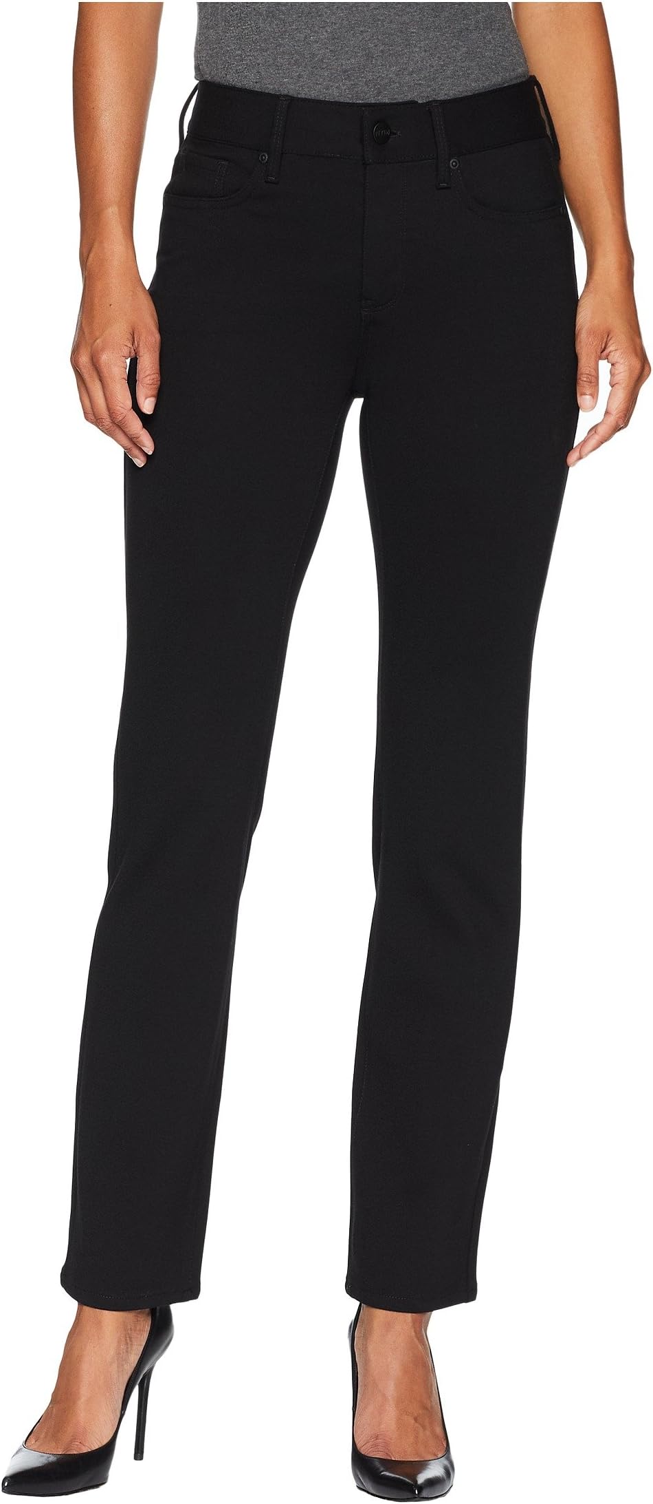 

Брюки NYDJ Petite Marilyn Straight in Black, черный