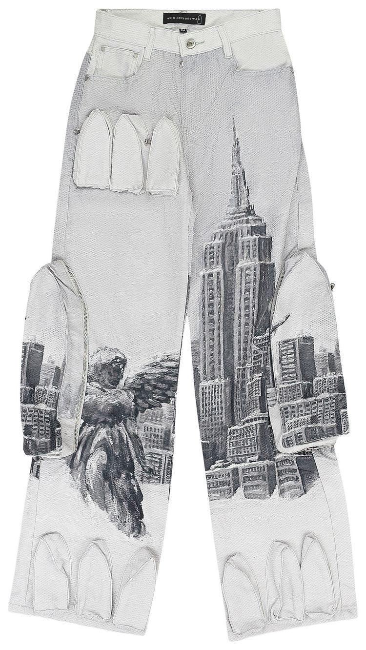 

Джинсы Who Decides War Angel Over The City Pocket Denim, белый