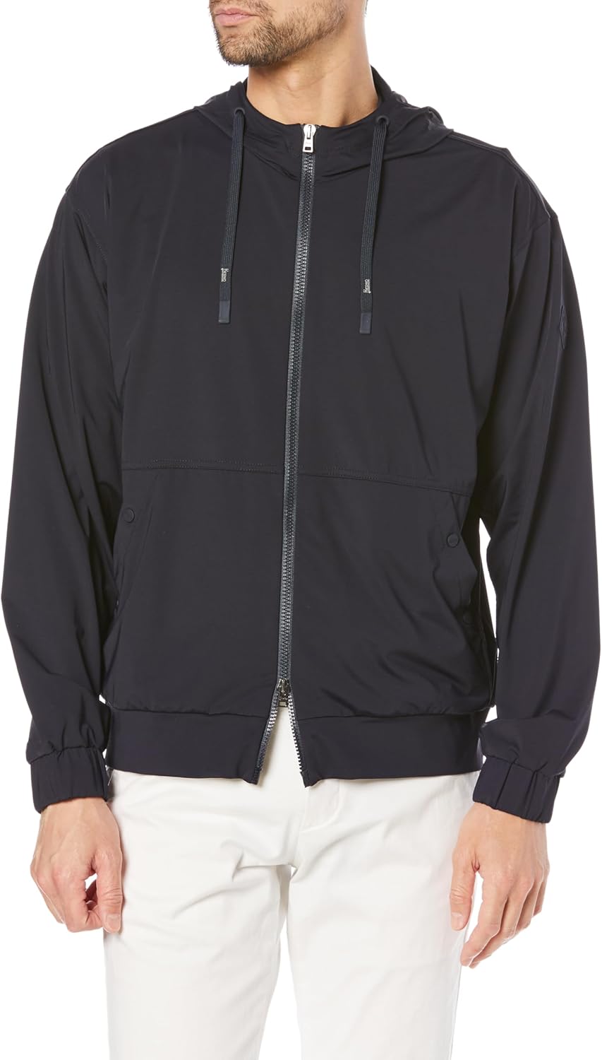 

Мужская толстовка на молнии Herno JC000038U, нейлоновый трикотаж, темно-синий