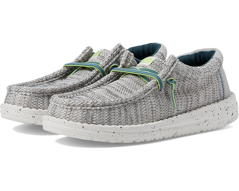 

Кроссовки Hey Dude Kids Wally Heathered Mesh, белый