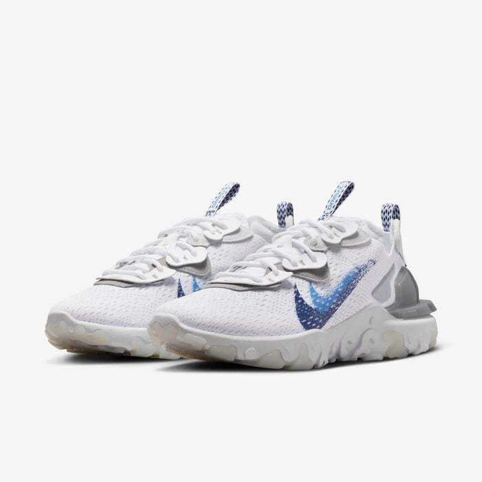 

Мужские кроссовки Nike React Vision FJ4231-100 белого и королевского синего цвета для бега