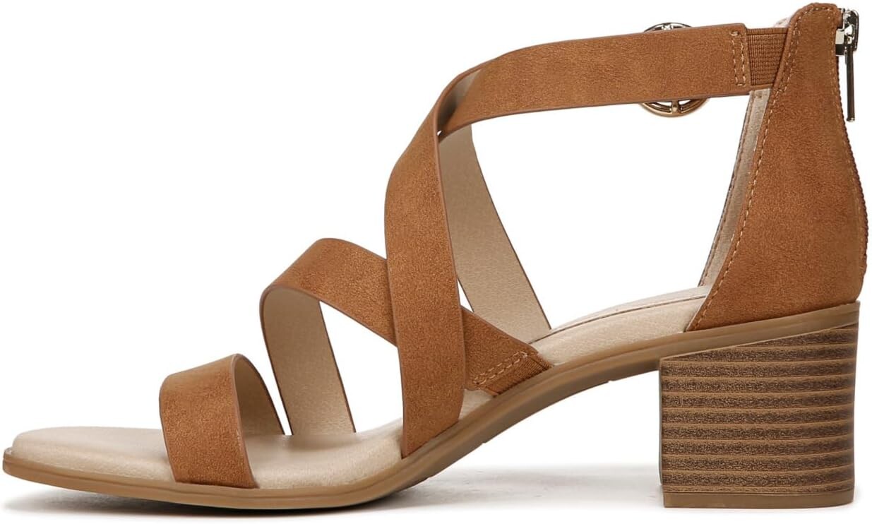 Сандалии LifeStride Heritage Strappy Block Heel Dress Sandals, цвет Tan — фото 4