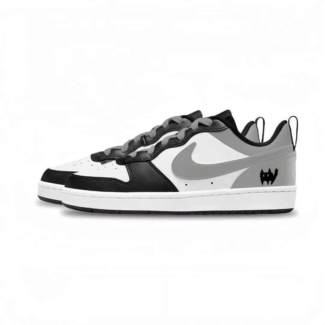 Nike Повседневные кроссовки Court Borough Little Ash устойчивые к истиранию низкие детские для скейтбординга White унисекс — фото 4