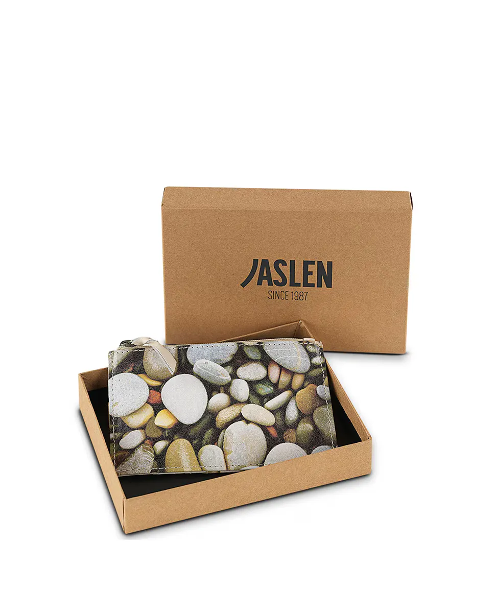 

Женский кожаный кошелек Amsterdam цвета камня Jaslen, светло-коричневый