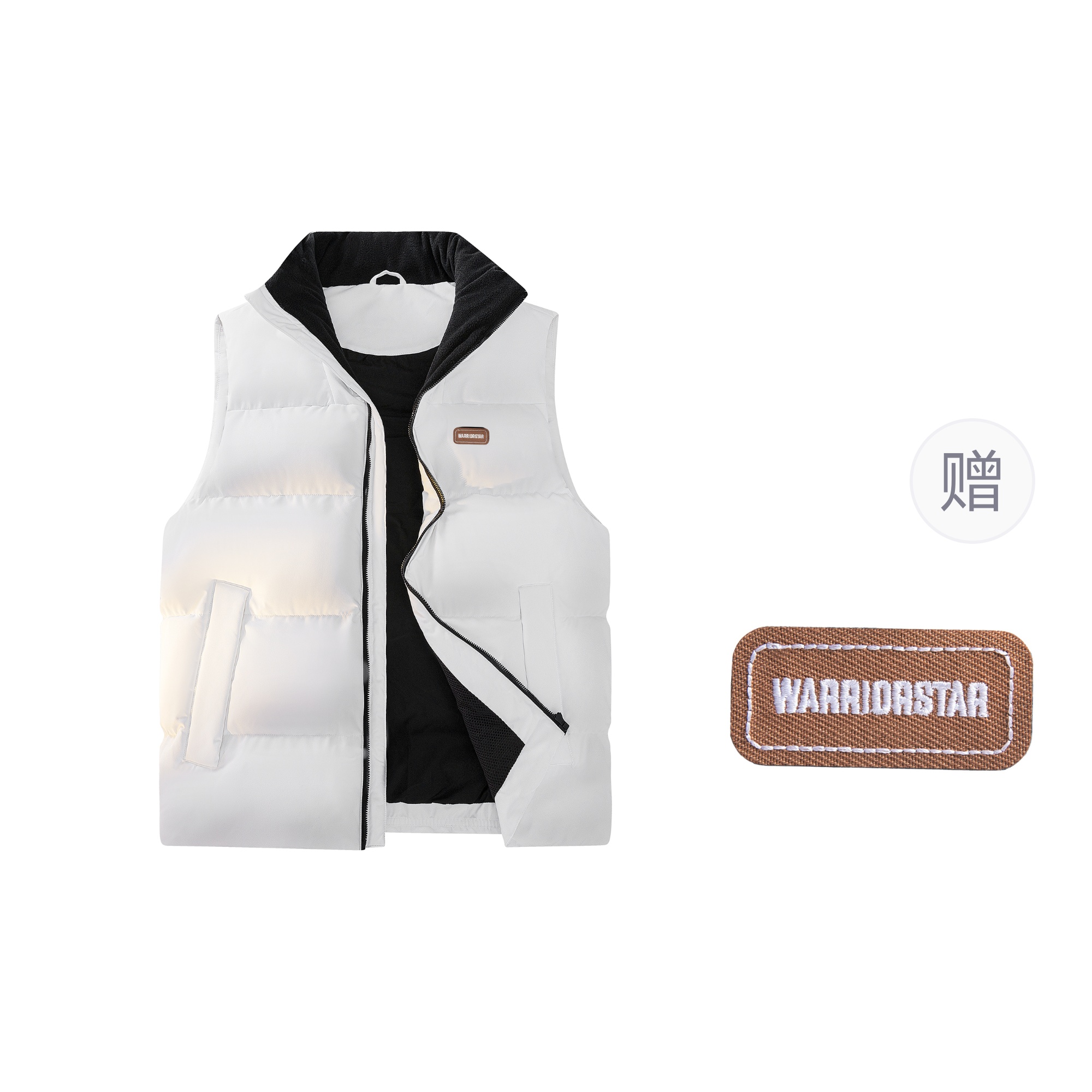 

Жилет Unisex Stand Collar Moderate Workwear WARRIOR, белый[free diy badge]
