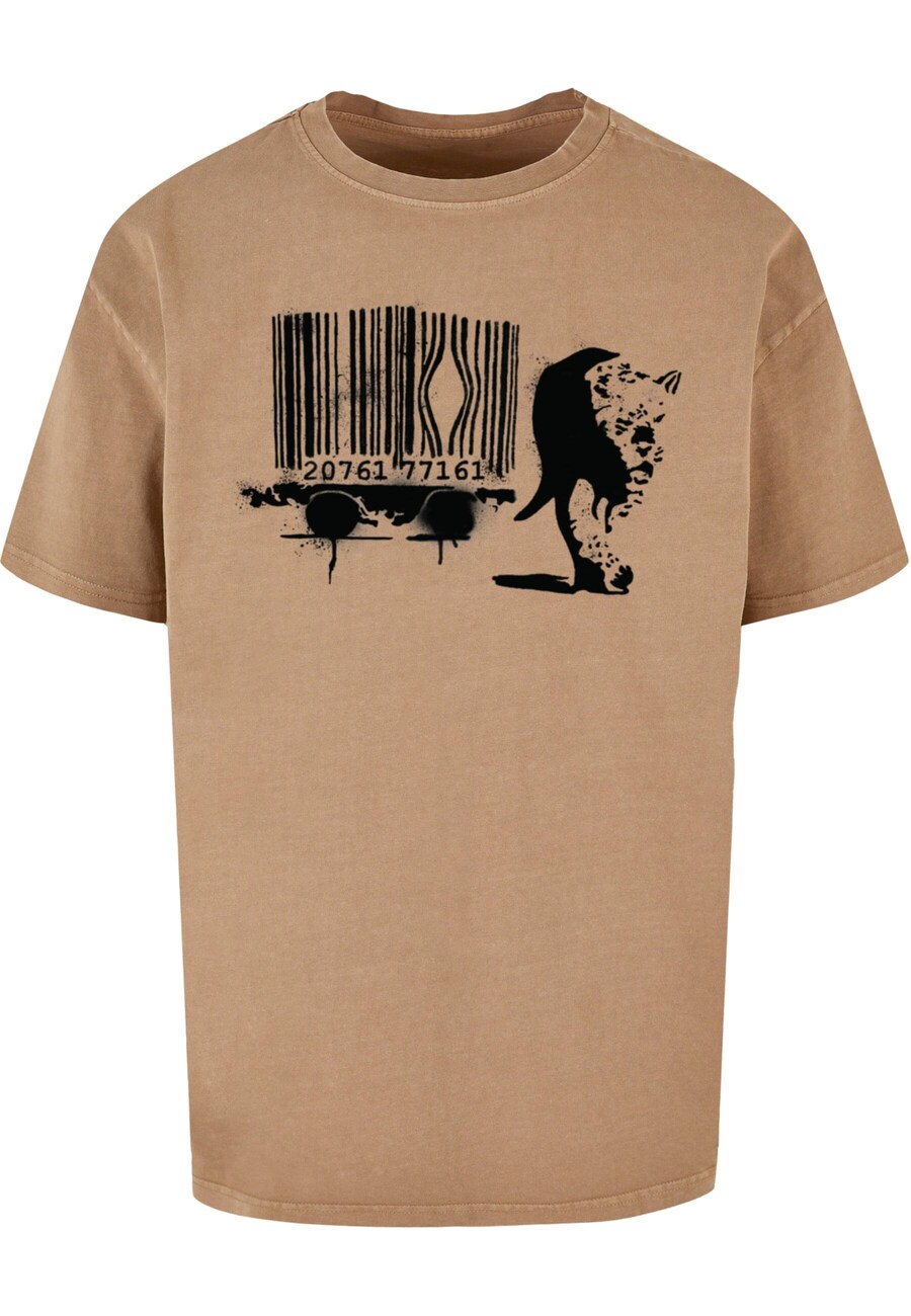 

Рубашка Merchcode Brandalised - Barcode Leopard, коричневый