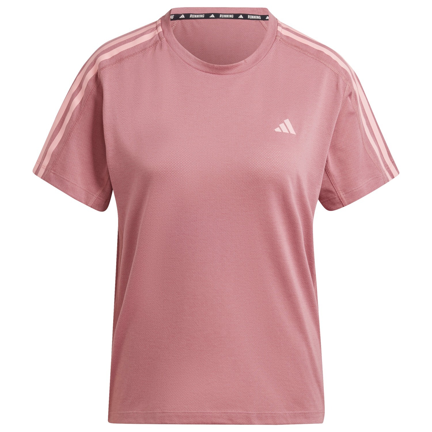 

Футболка для бега Adidas Own The Run 3-Stripes Tee, цвет Preloved Crimson