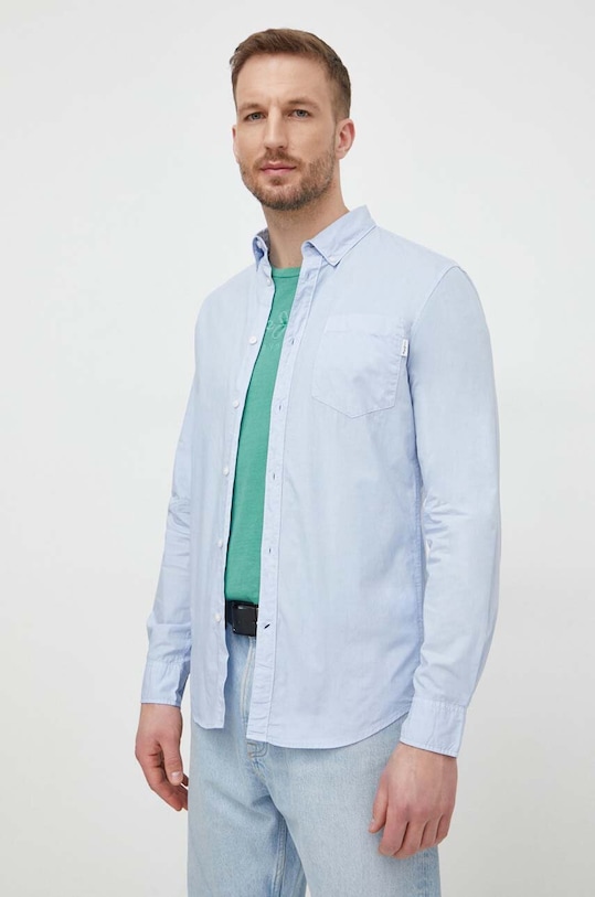 

Хлопковая рубашка Prince Pepe Jeans, синий