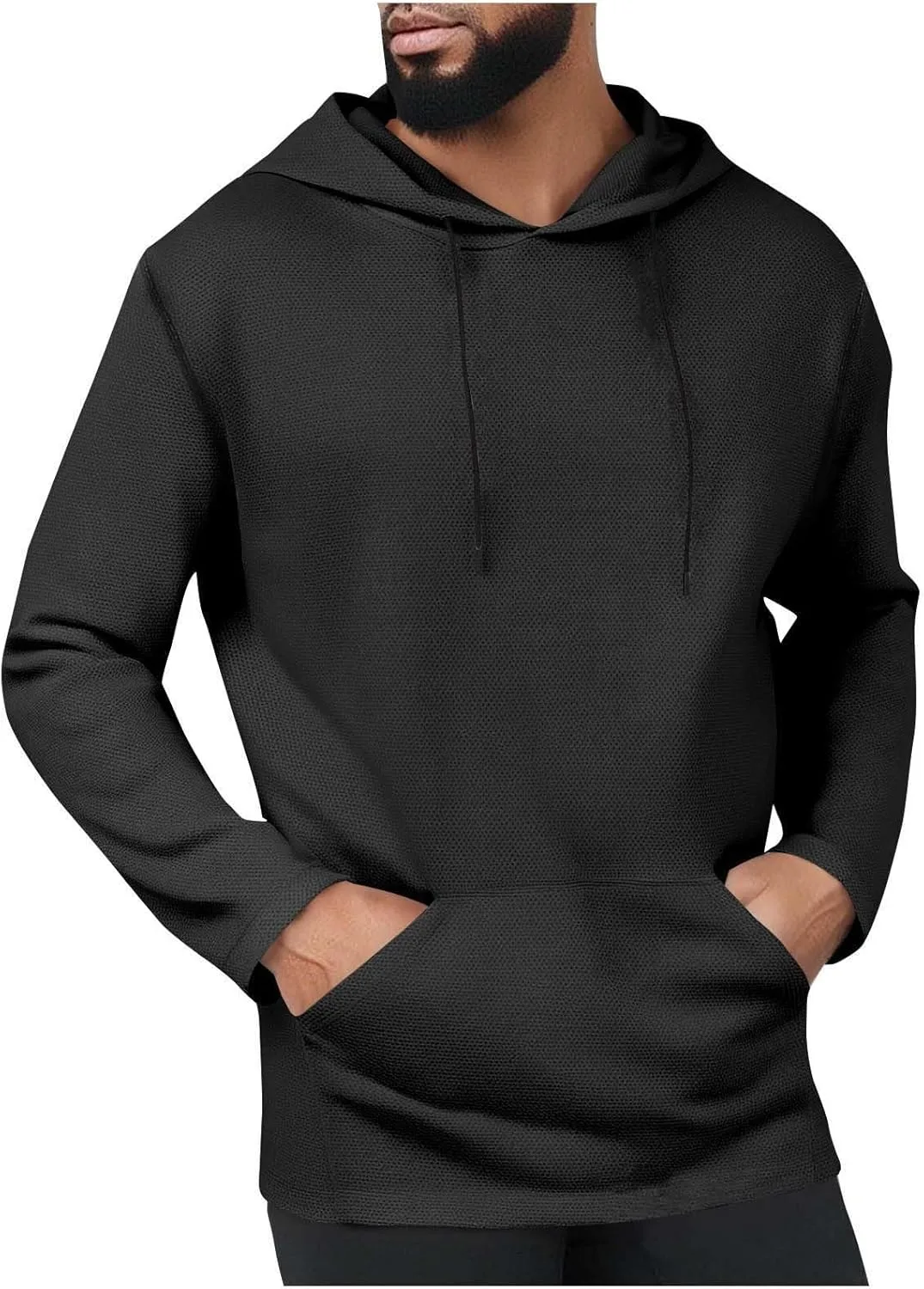 

Мужской худи с длинными рукавами, легкий, с карманами