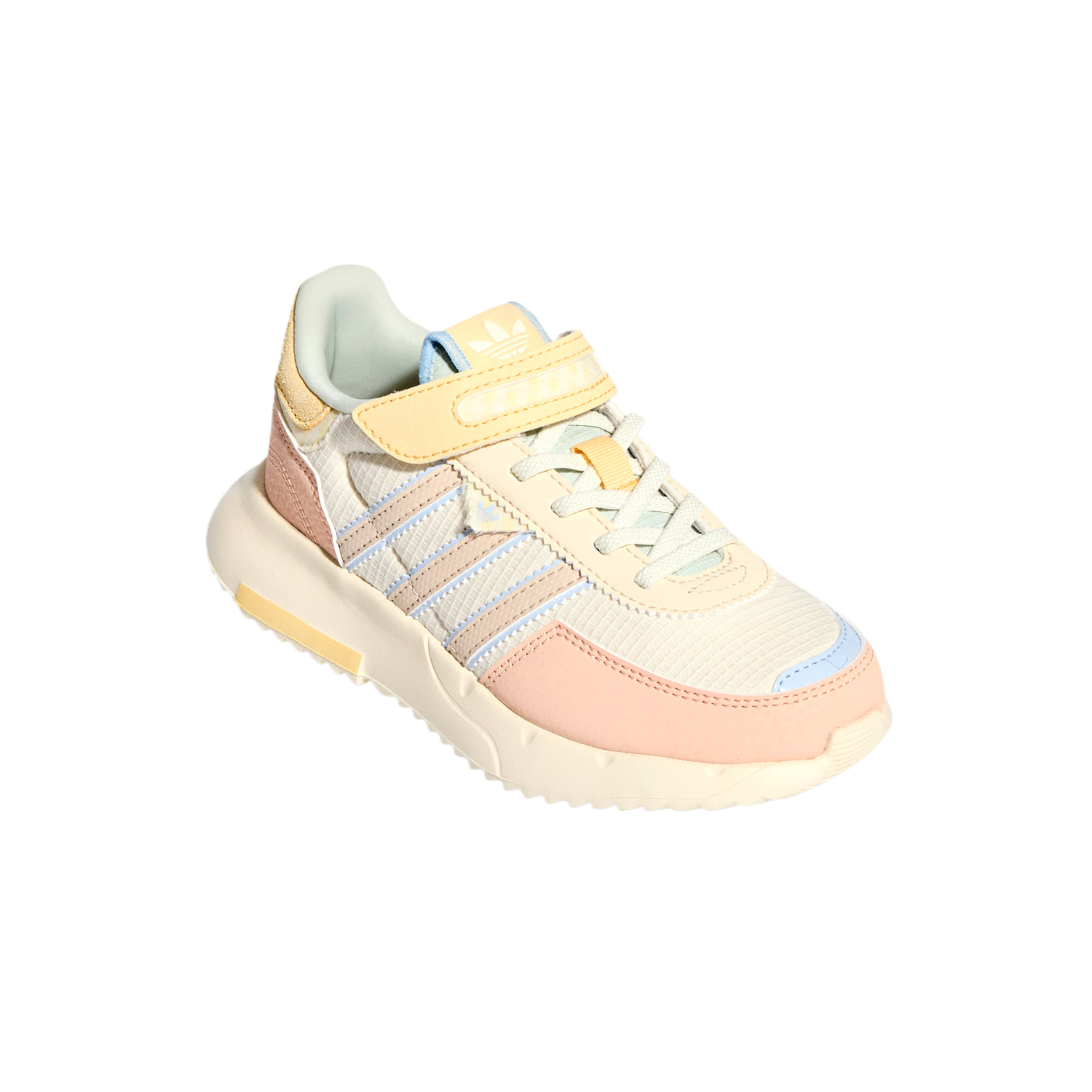 Retropy F2 Fabric низкие повседневные кроссовки для детей Adidas Originals, айвори/powder coral powder/linen crystal коричневый — фото 4