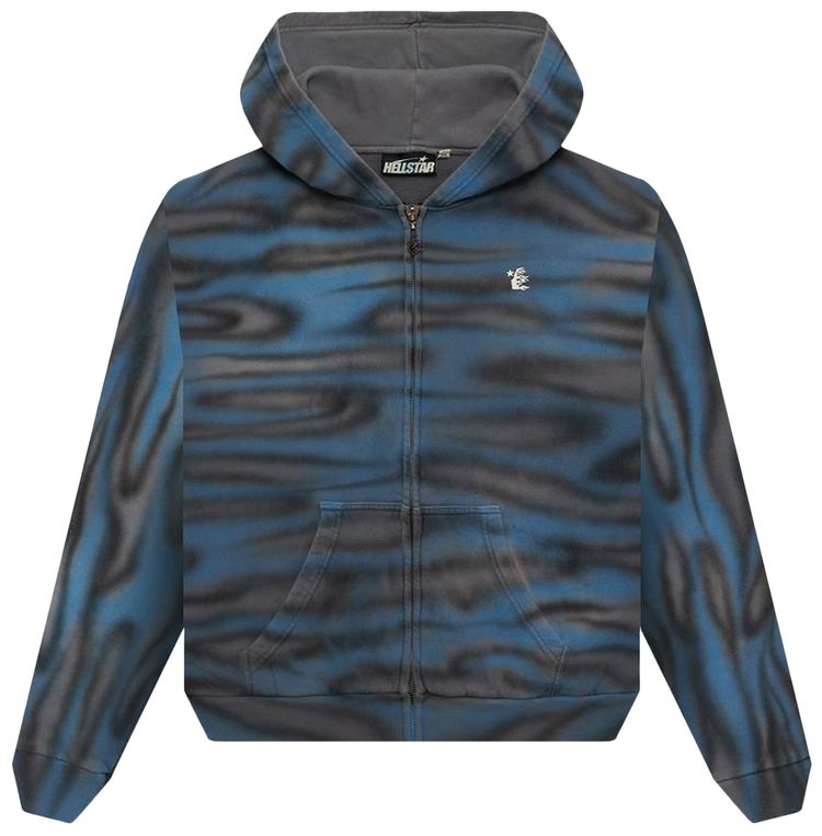

Худи Hellstar Classic Logo Airbrush Zip-Up Hoodie 'Blue', синий
