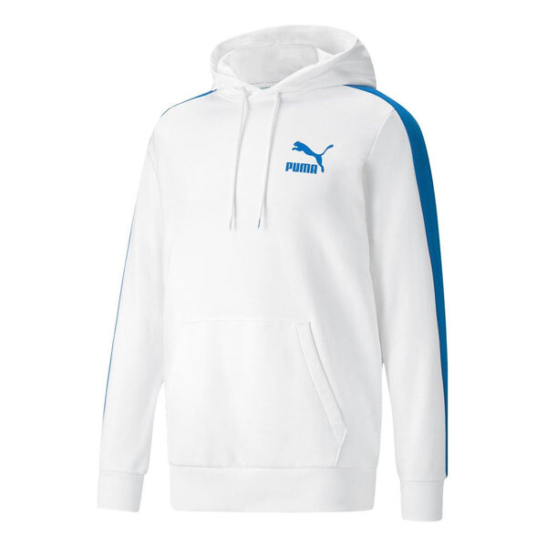 

Толстовка iconic t7 hoodie 'white blue' Puma, белый