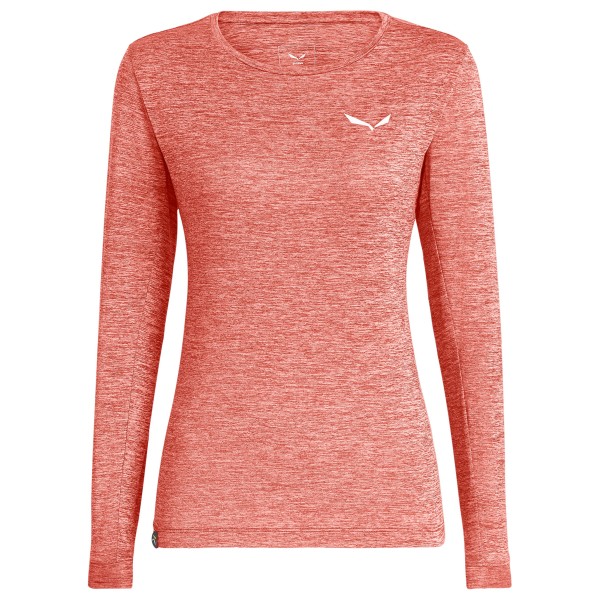 

Женская футболка Puez Melange Dry L/S - функциональная рубашка Salewa, розовый