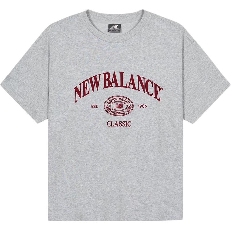 

Футболка унисекс серая New Balance, серый