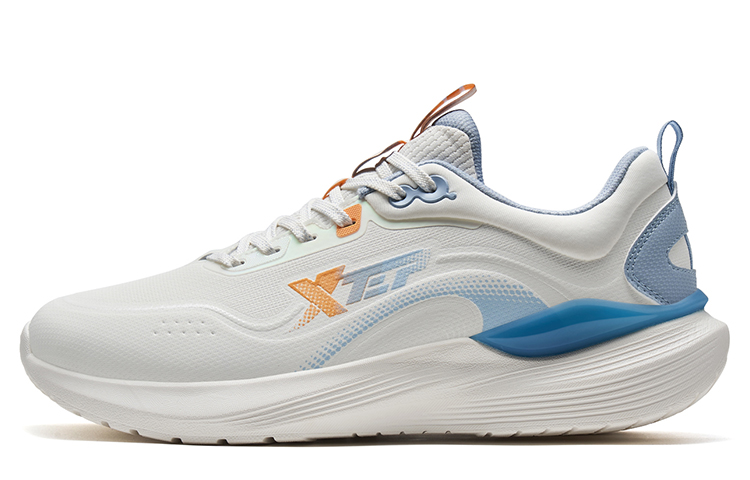 

Кроссовки Cloud 3.0 с амортизацией, противоскользящие и износостойкие, облегченные, низкие, повседневные для бега мужские бело-голубые XTEP, Sail White/Dusty Blue