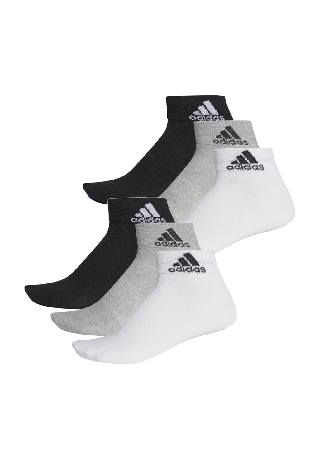 

Спортивные носки 6 PACK QUARTER UNISEX Adidas Performance, цвет Grey White Black