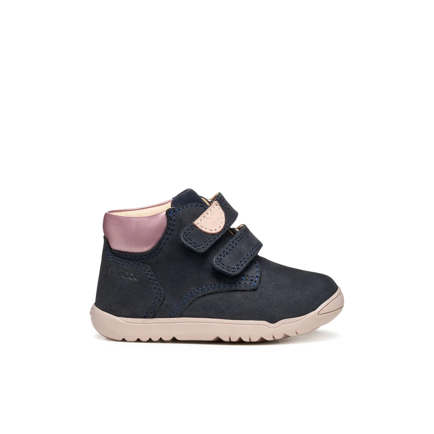 Детские ботинки на липучке для первых шагов Geox, Navy-Rosa — фото 4