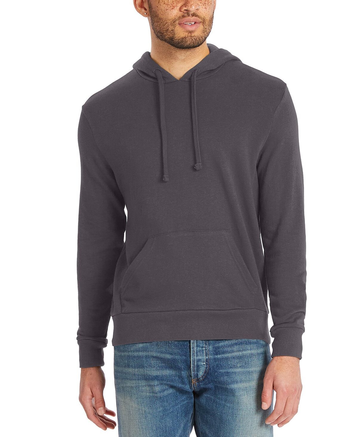 

Мужская выстиранная худи terry the champ Alternative Apparel, темно-серый