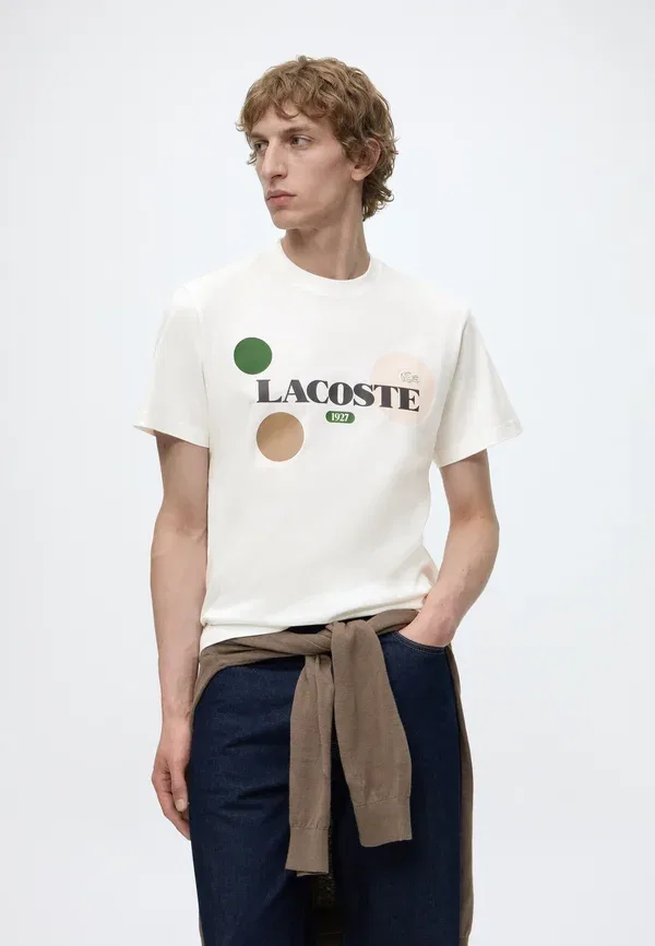 Футболка Lacoste с принтом, унисекс, хлопок — фото 4